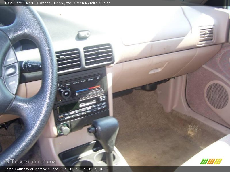 Deep Jewel Green Metallic / Beige 1995 Ford Escort LX Wagon