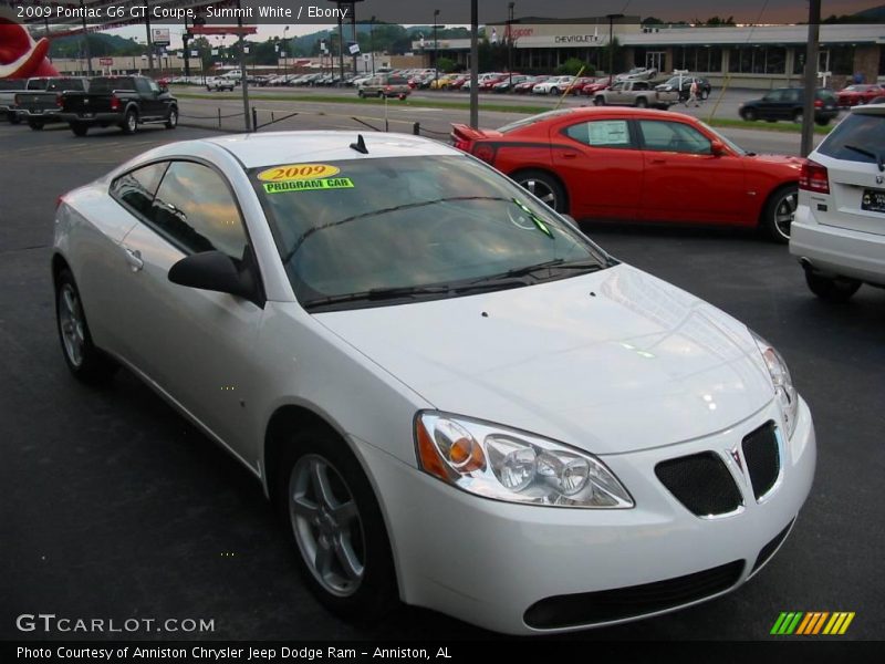 Summit White / Ebony 2009 Pontiac G6 GT Coupe