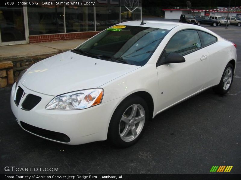 Summit White / Ebony 2009 Pontiac G6 GT Coupe