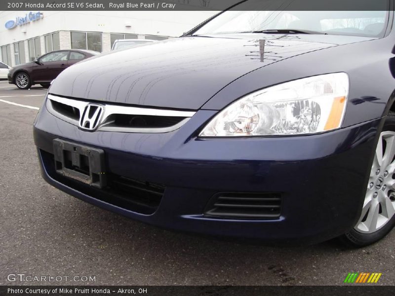 Royal Blue Pearl / Gray 2007 Honda Accord SE V6 Sedan