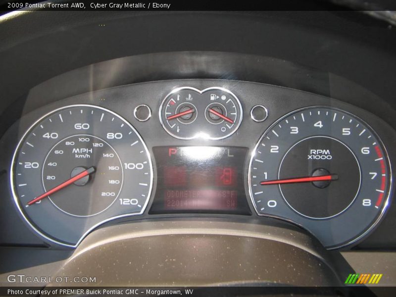 Cyber Gray Metallic / Ebony 2009 Pontiac Torrent AWD