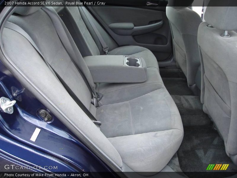 Royal Blue Pearl / Gray 2007 Honda Accord SE V6 Sedan