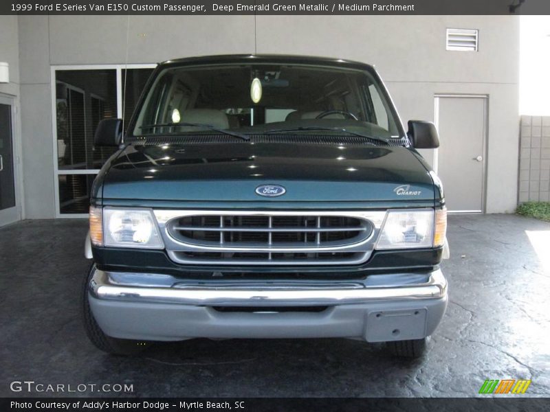 Deep Emerald Green Metallic / Medium Parchment 1999 Ford E Series Van E150 Custom Passenger
