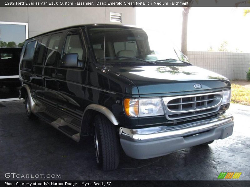 Deep Emerald Green Metallic / Medium Parchment 1999 Ford E Series Van E150 Custom Passenger