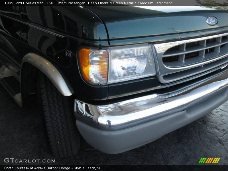 Deep Emerald Green Metallic / Medium Parchment 1999 Ford E Series Van E150 Custom Passenger