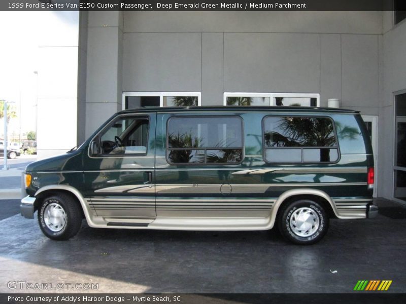 Deep Emerald Green Metallic / Medium Parchment 1999 Ford E Series Van E150 Custom Passenger