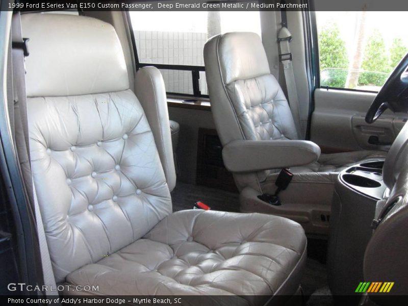 Deep Emerald Green Metallic / Medium Parchment 1999 Ford E Series Van E150 Custom Passenger