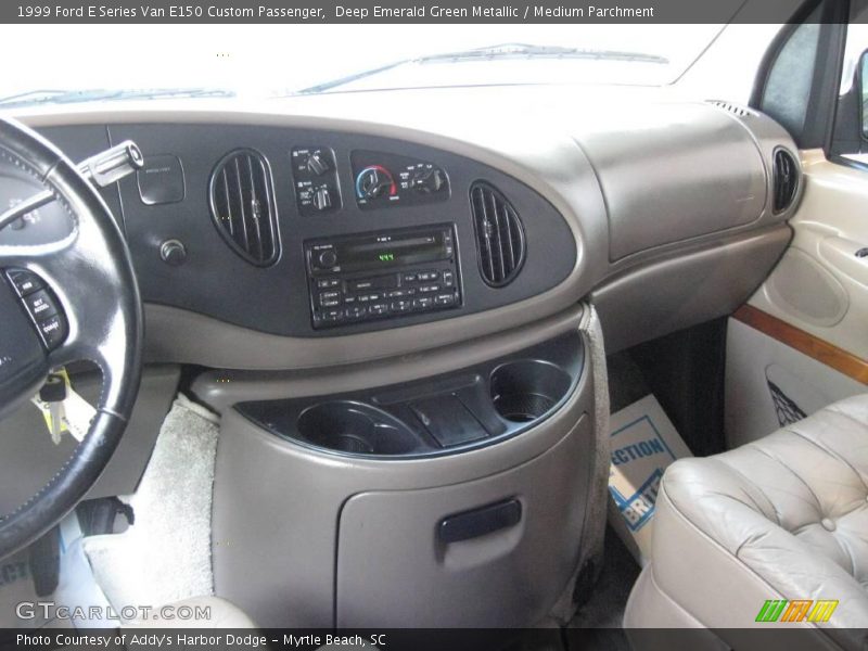 Deep Emerald Green Metallic / Medium Parchment 1999 Ford E Series Van E150 Custom Passenger