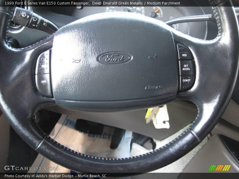 Deep Emerald Green Metallic / Medium Parchment 1999 Ford E Series Van E150 Custom Passenger