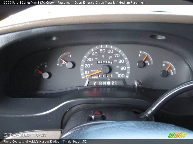 Deep Emerald Green Metallic / Medium Parchment 1999 Ford E Series Van E150 Custom Passenger
