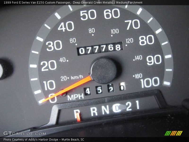 Deep Emerald Green Metallic / Medium Parchment 1999 Ford E Series Van E150 Custom Passenger