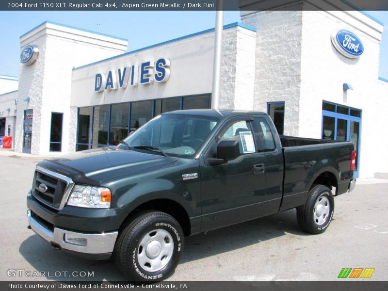 Aspen Green Metallic / Dark Flint 2004 Ford F150 XLT Regular Cab 4x4