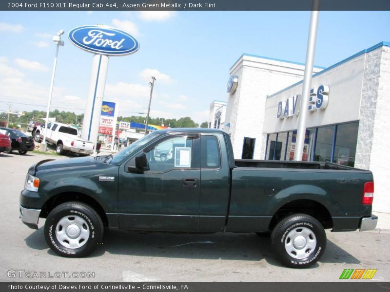 Aspen Green Metallic / Dark Flint 2004 Ford F150 XLT Regular Cab 4x4