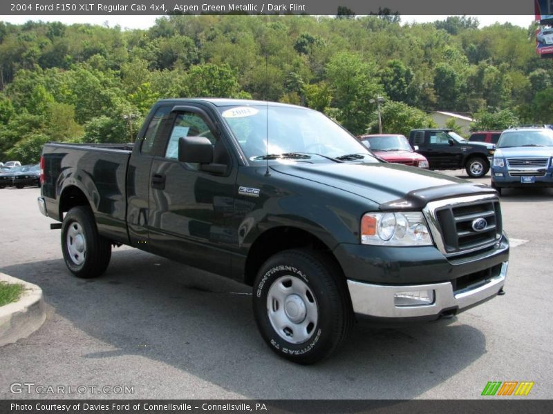 Aspen Green Metallic / Dark Flint 2004 Ford F150 XLT Regular Cab 4x4