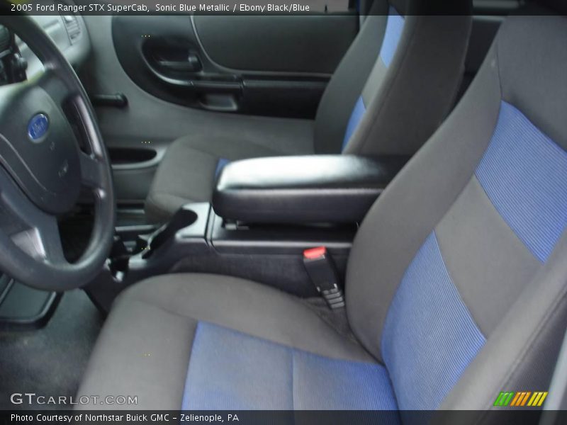 Sonic Blue Metallic / Ebony Black/Blue 2005 Ford Ranger STX SuperCab