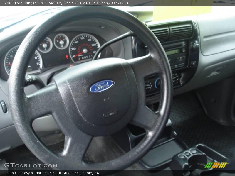 Sonic Blue Metallic / Ebony Black/Blue 2005 Ford Ranger STX SuperCab