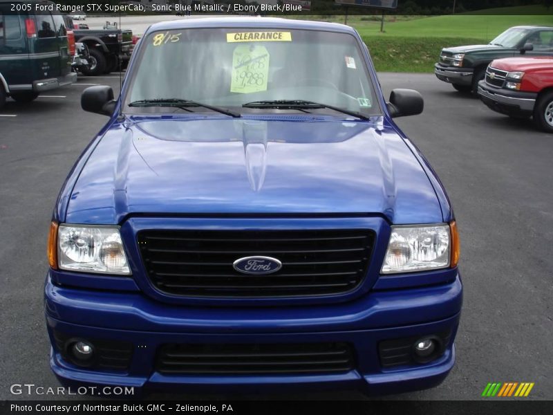 Sonic Blue Metallic / Ebony Black/Blue 2005 Ford Ranger STX SuperCab