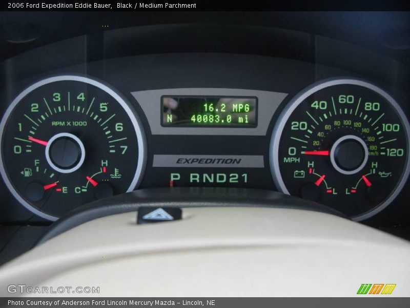 Black / Medium Parchment 2006 Ford Expedition Eddie Bauer