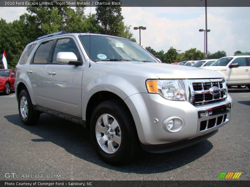 Ingot Silver Metallic / Charcoal Black 2010 Ford Escape Limited