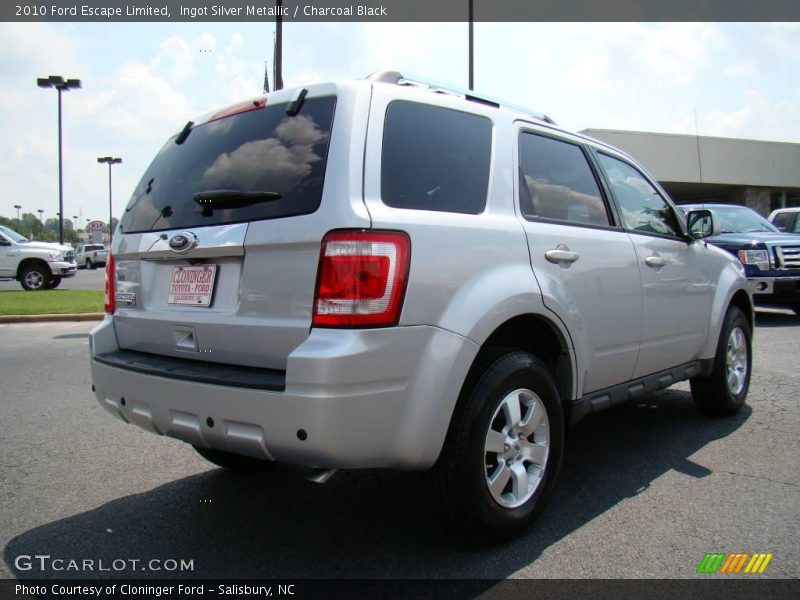 Ingot Silver Metallic / Charcoal Black 2010 Ford Escape Limited