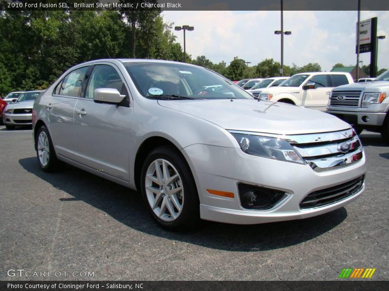 Brilliant Silver Metallic / Charcoal Black 2010 Ford Fusion SEL