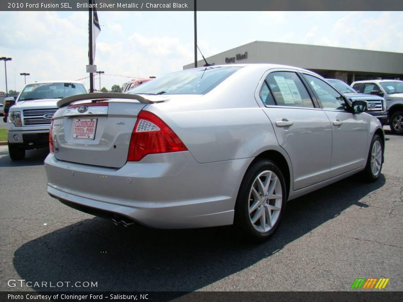 Brilliant Silver Metallic / Charcoal Black 2010 Ford Fusion SEL