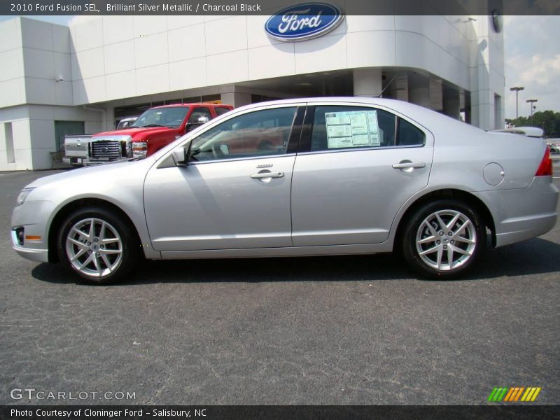 Brilliant Silver Metallic / Charcoal Black 2010 Ford Fusion SEL