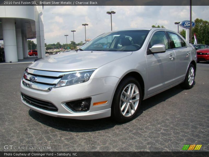 Brilliant Silver Metallic / Charcoal Black 2010 Ford Fusion SEL