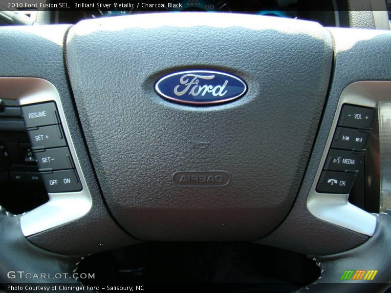 Brilliant Silver Metallic / Charcoal Black 2010 Ford Fusion SEL