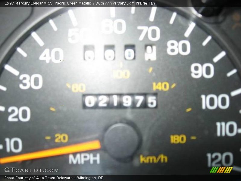 Pacific Green Metallic / 30th Anniversary Light Prairie Tan 1997 Mercury Cougar XR7