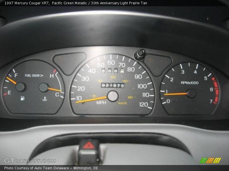 Pacific Green Metallic / 30th Anniversary Light Prairie Tan 1997 Mercury Cougar XR7