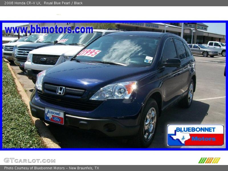 Royal Blue Pearl / Black 2008 Honda CR-V LX