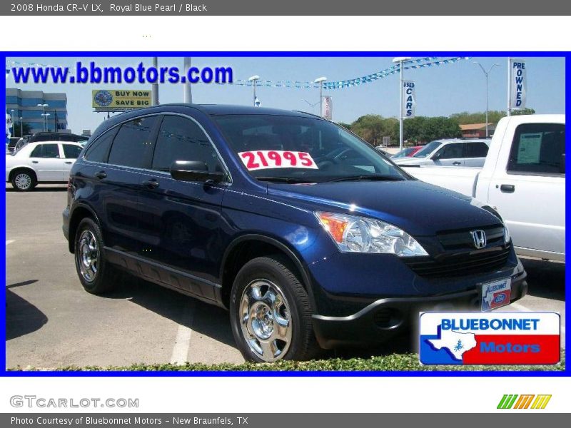 Royal Blue Pearl / Black 2008 Honda CR-V LX