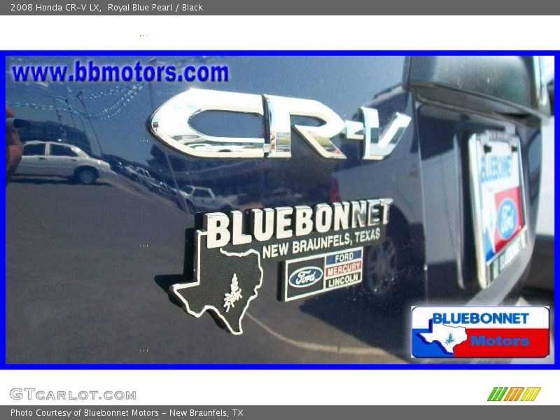 Royal Blue Pearl / Black 2008 Honda CR-V LX