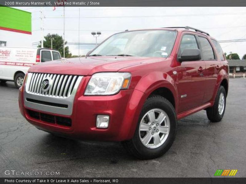 Vivid Red Metallic / Stone 2008 Mercury Mariner V6