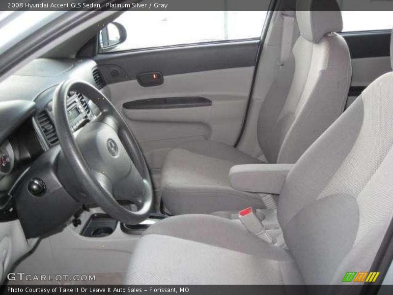 Platinum Silver / Gray 2008 Hyundai Accent GLS Sedan