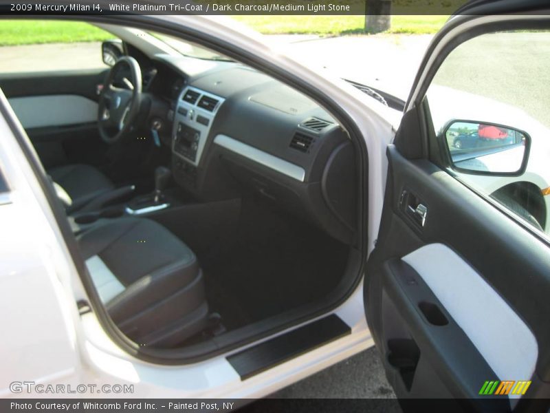 White Platinum Tri-Coat / Dark Charcoal/Medium Light Stone 2009 Mercury Milan I4