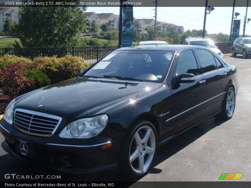 Obsidian Black Metallic / Charcoal 2003 Mercedes-Benz S 55 AMG Sedan
