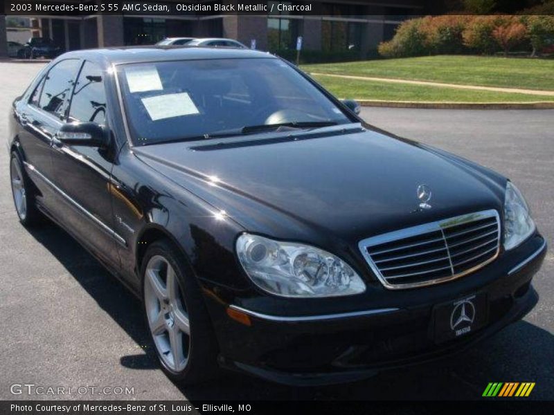 Obsidian Black Metallic / Charcoal 2003 Mercedes-Benz S 55 AMG Sedan
