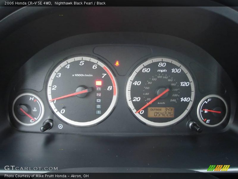 Nighthawk Black Pearl / Black 2006 Honda CR-V SE 4WD