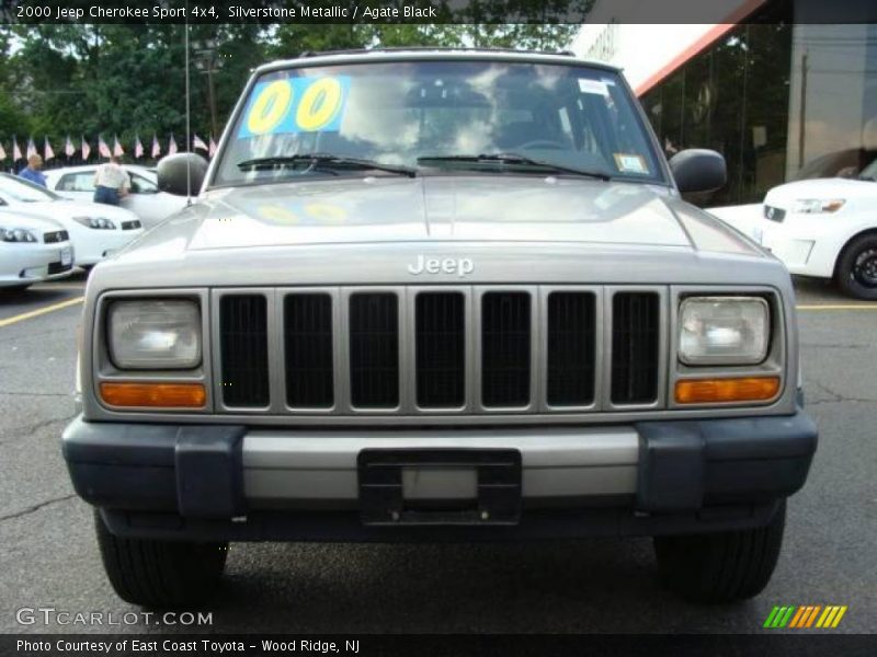 Silverstone Metallic / Agate Black 2000 Jeep Cherokee Sport 4x4