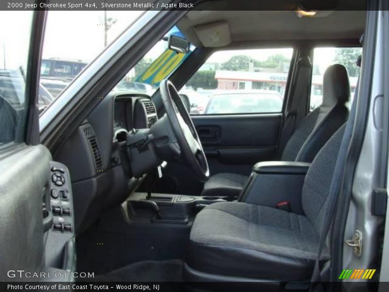 Silverstone Metallic / Agate Black 2000 Jeep Cherokee Sport 4x4