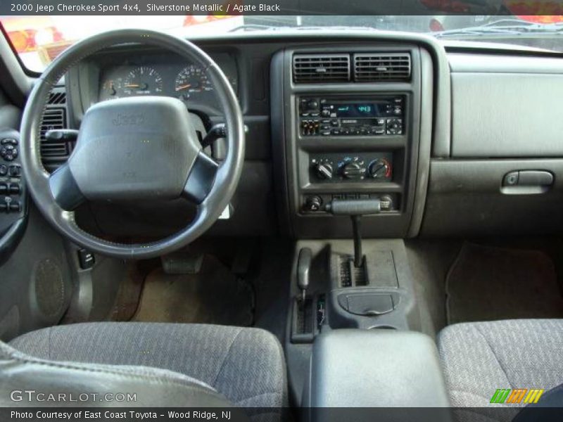 Silverstone Metallic / Agate Black 2000 Jeep Cherokee Sport 4x4