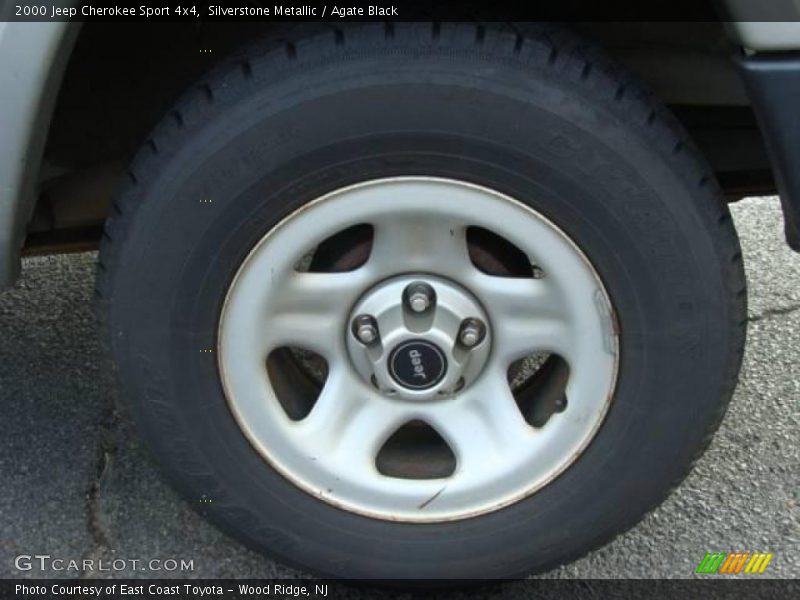 Silverstone Metallic / Agate Black 2000 Jeep Cherokee Sport 4x4