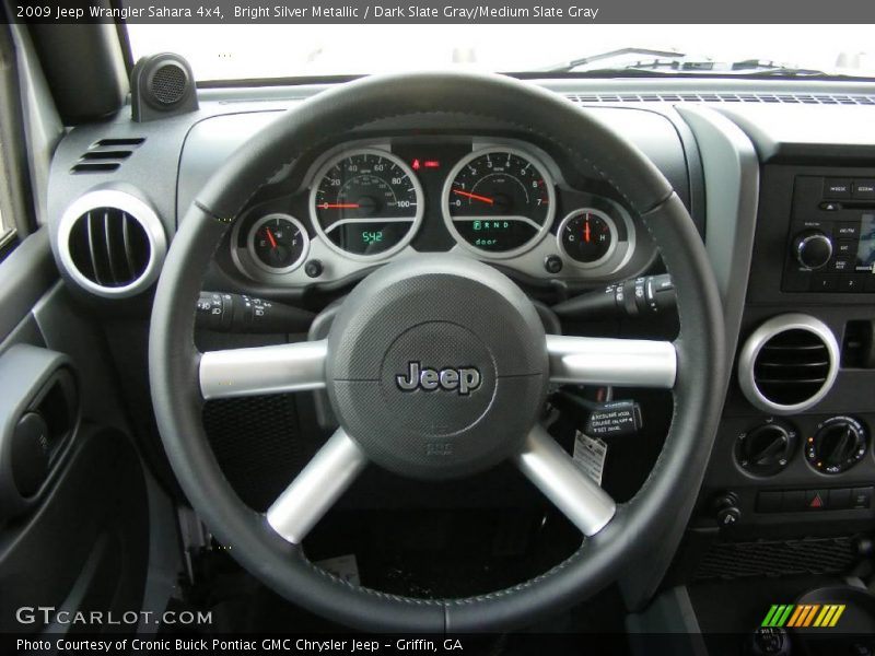 Bright Silver Metallic / Dark Slate Gray/Medium Slate Gray 2009 Jeep Wrangler Sahara 4x4