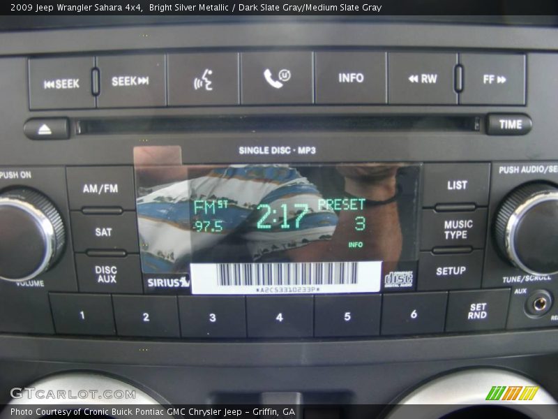 Bright Silver Metallic / Dark Slate Gray/Medium Slate Gray 2009 Jeep Wrangler Sahara 4x4
