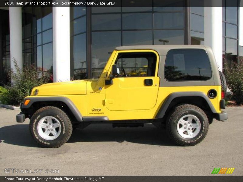 Solar Yellow / Dark Slate Gray 2006 Jeep Wrangler Sport 4x4