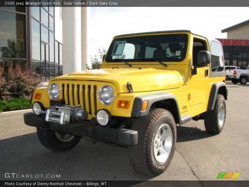 Solar Yellow / Dark Slate Gray 2006 Jeep Wrangler Sport 4x4