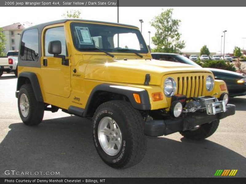 Solar Yellow / Dark Slate Gray 2006 Jeep Wrangler Sport 4x4