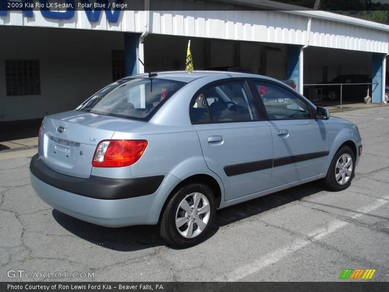 Polar Blue / Beige 2009 Kia Rio LX Sedan